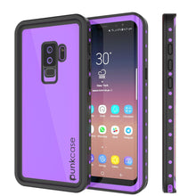Load image into Gallery viewer, Galaxy S9 Plus Waterproof Case PunkCase StudStar Purple Thin 6.6ft Underwater IP68 Shock/Snow Proof (Color in image: purple)