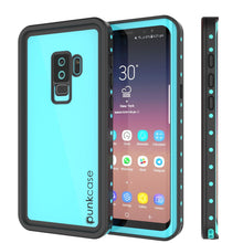 Cargar imagen en el visor de la galería, Galaxy S9 Plus Waterproof Case PunkCase StudStar Teal Thin 6.6ft Underwater IP68 Shock/Snow Proof (Color in image: teal)
