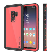 Load image into Gallery viewer, Galaxy S9 Plus Waterproof Case PunkCase StudStar Red Thin 6.6ft Underwater IP68 Shock/Snow Proof (Color in image: red)
