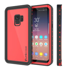 Load image into Gallery viewer, Galaxy S9 Waterproof Case PunkCase StudStar Red Thin 6.6ft Underwater IP68 Shock/Snow Proof (Color in image: red)