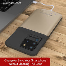 Cargar imagen en el visor de la galería, PunkJuice S20 Ultra Battery Case Gold - Fast Charging Power Juice Bank with 6000mAh (Color in image: All Black)