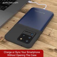 Cargar imagen en el visor de la galería, PunkJuice S20 Ultra Battery Case All Blue - Fast Charging Power Juice Bank with 6000mAh (Color in image: Patterned Blue)