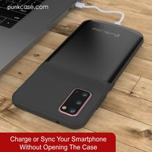 Cargar imagen en el visor de la galería, PunkJuice S20 Battery Case All Black - Fast Charging Power Juice Bank with 4800mAh (Color in image: Patterned Blue)