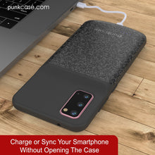 Cargar imagen en el visor de la galería, PunkJuice S20 Battery Case Patterned Black - Fast Charging Power Juice Bank with 4800mAh (Color in image: Rose-Gold)