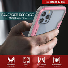 Cargar imagen en el visor de la galería, Punkcase iPhone 14 Pro Ravenger MAG Defense Case es un estuche protector de grado militar con cobertura multicapa en color Rose-Gold.