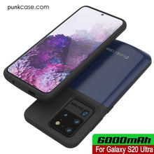 Cargar imagen en el visor de la galería, PunkJuice S20 Ultra Battery Case All Blue - Fast Charging Power Juice Bank with 6000mAh (Color in image: Patterned Black)