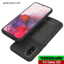 Cargar imagen en el visor de la galería, PunkJuice S20 Battery Case Patterned Black - Fast Charging Power Juice Bank with 4800mAh (Color in image: All Black)