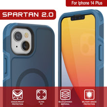 Load image into Gallery viewer, For Iphone 14 Plus SPARTAN 2.0 Y SHOCK-PROOF ULTRA MULTI LAYERED MILITARY GRADE PROTECTION FIT MATERIAL PROTECTION KY (Color in image: Red)