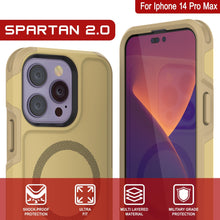 Load image into Gallery viewer, For Iphone 14 Pro Max SPARTAN 2.0 YM tj & SHOCK-PROOF ULTRA MULTI LAYERED MILITARY GRADE PROTECTION FIT MATERIAL PROTECTION (Color in image: Navy)