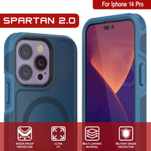 Cargar imagen en el visor de la galería, For Iphone 14 Pro SPARTAN 2.0 YM tj & SHOCK-PROOF ULTRA MULTI LAYERED MILITARY GRADE PROTECTION FIT MATERIAL PROTECTION (Color in image: Red)