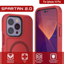 Cargar imagen en el visor de la galería, For Iphone 14 Pro SPARTAN 2.0 SHOCK-PROOF ULTRA MULTI LAYERED MILITARY GRADE PROTECTION FIT MATERIAL PROTECTION (Color in image: Pink)