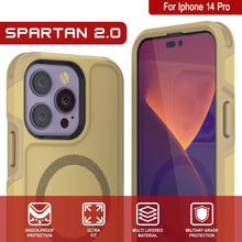 Cargar imagen en el visor de la galería, For Iphone 14 Pro SPARTAN 2.0 YM tj & SHOCK-PROOF ULTRA MULTI LAYERED MILITARY GRADE PROTECTION FIT MATERIAL PROTECTION (Color in image: Pink)