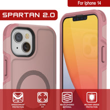 Cargar imagen en el visor de la galería, For Iphone 14 SPARTAN 2.0 SHOCK-PROOF ULTRA MULTI LAYERED MILITARY GRADE PROTECTION FIT MATERIAL PROTECTION (Color in image: Red)