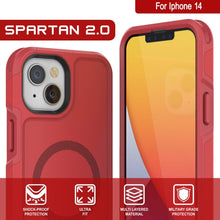 Load image into Gallery viewer, For Iphone 14 SPARTAN 2.0 YM tj & SHOCK-PROOF ULTRA MULTI LAYERED MILITARY GRADE PROTECTION FIT MATERIAL PROTECTION (Color in image: Pink)