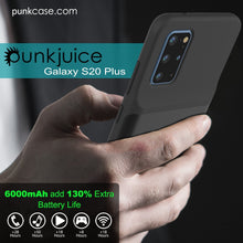 Cargar imagen en el visor de la galería, PunkJuice S20+ Plus Battery Case All Black - Fast Charging Power Juice Bank with 6000mAh