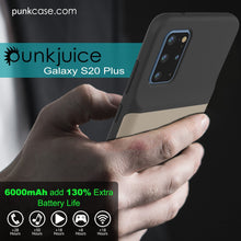 Cargar imagen en el visor de la galería, PunkJuice S20+ Plus Battery Case Gold - Fast Charging Power Juice Bank with 6000mAh