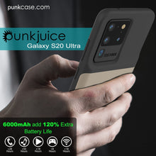 Cargar imagen en el visor de la galería, PunkJuice S20 Ultra Battery Case Gold - Fast Charging Power Juice Bank with 6000mAh