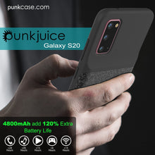 Cargar imagen en el visor de la galería, PunkJuice S20 Battery Case Patterned Black - Fast Charging Power Juice Bank with 4800mAh (Color in image: All Blue)