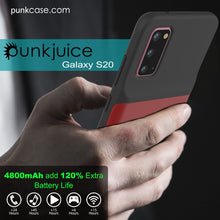 Cargar imagen en el visor de la galería, PunkJuice S20 Battery Case Red - Fast Charging Power Juice Bank with 4800mAh