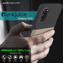 Cargar imagen en el visor de la galería, PunkJuice S20 Battery Case Gold - Fast Charging Power Juice Bank with 4800mAh