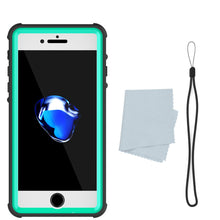 Cargar imagen en el visor de la galería, Apple iPhone 7 Waterproof Case, PUNKcase CRYSTAL Teal W/ Attached Screen Protector | Warranty (Color in image: Light Blue)