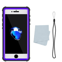 Cargar imagen en el visor de la galería, Apple iPhone 8 Waterproof Case, PUNKcase CRYSTAL Purple W/ Attached Screen Protector | Warranty (Color in image: Light Green)