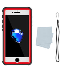 Cargar imagen en el visor de la galería, iPhone 7+ Plus Waterproof Case, PUNKcase CRYSTAL Red W/ Attached Screen Protector | Warranty (Color in image: purple)