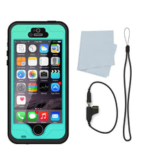 Cargar imagen en el visor de la galería, iPhone 5S/5 Waterproof Case, PunkCase StudStar Teal Case Water/Shock/Dirt Proof | Lifetime Warranty (Color in image: red)