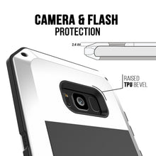 Cargar imagen en el visor de la galería, Galaxy Note 8 Case, PUNKcase Metallic White Shockproof Slim Metal Armor Case (Color in image: black)