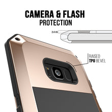 Cargar imagen en el visor de la galería, Galaxy Note 8 Case, PUNKcase Metallic Gold Shockproof Slim Metal Armor Case (Color in image: black)