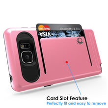 Cargar imagen en el visor de la galería, Galaxy Note 5 Case PunkCase CLUTCH Pink Series Slim Armor Soft Cover Case w/ Tempered Glass (Color in image: Black)