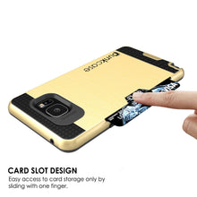 Cargar imagen en el visor de la galería, Galaxy Note 5 Case PunkCase SLOT Gold Series Slim Armor Soft Cover Case w/ Tempered Glass (Color in image: Black)