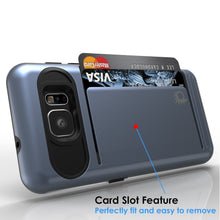 Cargar imagen en el visor de la galería, Galaxy Note 5 Case PunkCase CLUTCH Navy Series Slim Armor Soft Cover Case w/ Tempered Glass (Color in image: Grey)