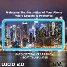 Load image into Gallery viewer, LG v20 Case Punkcase® LUCID 2.0 Light Blue Series w/ PUNK SHIELD Glass Screen Protector | Ultra Fit (Color in image: crystal black)