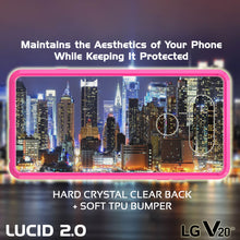 Cargar imagen en el visor de la galería, LG v20 Case Punkcase® LUCID 2.0 Pink Series w/ PUNK SHIELD Glass Screen Protector | Ultra Fit (Color in image: crystal black)