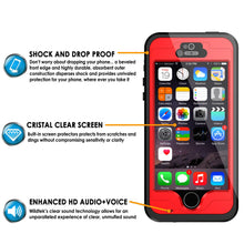 Cargar imagen en el visor de la galería, iPhone 5S/5 Waterproof Case, PunkCase StudStar Red Case Water/Shock/Dirt Proof | Lifetime Warranty (Color in image: light blue)