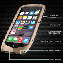 Cargar imagen en el visor de la galería, iPhone 6s/6 Case, Punkcase Metallic PRO Gold Series Cover W/ Attached Screen Protector | Touch-ID (Color in image: Silver)