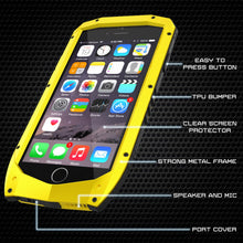 Cargar imagen en el visor de la galería, iPhone 6s/6 Case, Punkcase Metallic PRO Neon Series Cover W/ Attached Screen Protector | Touch-ID (Color in image: Silver)