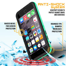 Cargar imagen en el visor de la galería, Apple iPhone 8 Waterproof Case, PUNKcase CRYSTAL 2.0 Teal W/ Attached Screen Protector | Warranty (Color in image: Light Green)