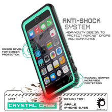 Cargar imagen en el visor de la galería, iPhone 6+/6S+ Plus Waterproof Case, PUNKcase CRYSTAL Teal W/ Attached Screen Protector | Warranty (Color in image: light green)