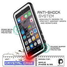 Cargar imagen en el visor de la galería, iPhone 6+/6S+ Plus Waterproof Case, PUNKcase CRYSTAL White W/ Attached Screen Protector | Warranty (Color in image: light green)
