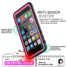 Cargar imagen en el visor de la galería, iPhone 6+/6S+ Plus Waterproof Case, PUNKcase CRYSTAL Pink W/ Attached Screen Protector | Warranty (Color in image: red)
