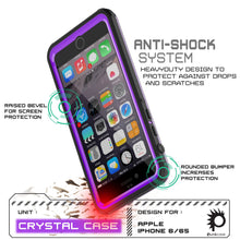 Cargar imagen en el visor de la galería, iPhone 6+/6S+ Plus Waterproof Case, PUNKcase CRYSTAL Purple W/ Attached Screen Protector | Warranty (Color in image: pink)