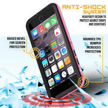 Cargar imagen en el visor de la galería, Apple iPhone 7/6s/6 Waterproof Case, PUNKcase CRYSTAL 2.0 Pink W/ Attached Screen Protector | Warranty (Color in image: Red)