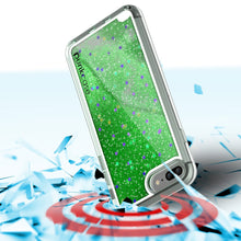Cargar imagen en el visor de la galería, iPhone 7 Plus Case, PunkCase LIQUID Green Series, Protective Dual Layer Floating Glitter Cover (Color in image: teal)
