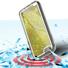 Cargar imagen en el visor de la galería, iPhone SE (4.7") Case, PunkCase LIQUID Gold Series, Protective Dual Layer Floating Glitter Cover (Color in image: teal)