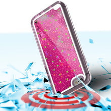 Cargar imagen en el visor de la galería, iPhone 7 Case, PunkCase LIQUID Pink Series, Protective Dual Layer Floating Glitter Cover (Color in image: teal)
