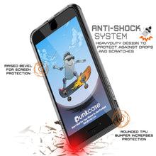 Cargar imagen en el visor de la galería, iPhone 7 Case Punkcase® LUCID 2.0 Crystal Black Series w/ PUNK SHIELD Screen Protector | Ultra Fit (Color in image: light blue)