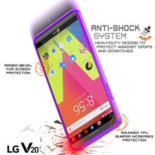 Cargar imagen en el visor de la galería, LG v20 Case Punkcase® LUCID 2.0 Purple Series w/ PUNK SHIELD Glass Screen Protector | Ultra Fit (Color in image: crystal black)