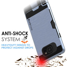 Cargar imagen en el visor de la galería, Galaxy Note 5 Case PunkCase SLOT Navy Series Slim Armor Soft Cover Case w/ Tempered Glass (Color in image: Grey)